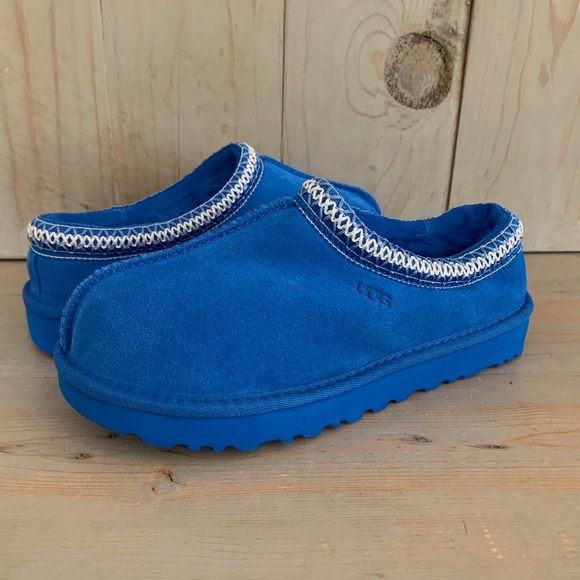 UGG TASMAN DIVE BLUE SLIPPERS NEW - Picture 1 of 8